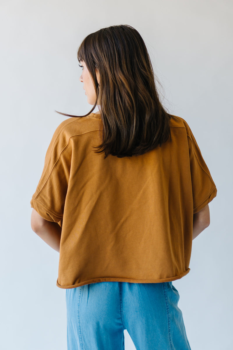 The Shamel Boxy Knit Tee in Hazelnut