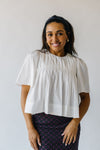 The Lindy Pleated Blouse in White