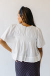 The Lindy Pleated Blouse in White