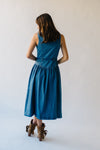 The Anderson Button-Down Midi Dress in Denim