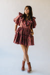 The Timmins Ruffle Floral Dress in Brown Multi