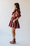 The Timmins Ruffle Floral Dress in Brown Multi