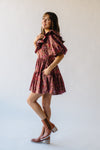 The Timmins Ruffle Floral Dress in Brown Multi