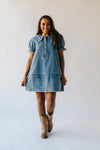 The Wendy Collared Detail Dress in Denim