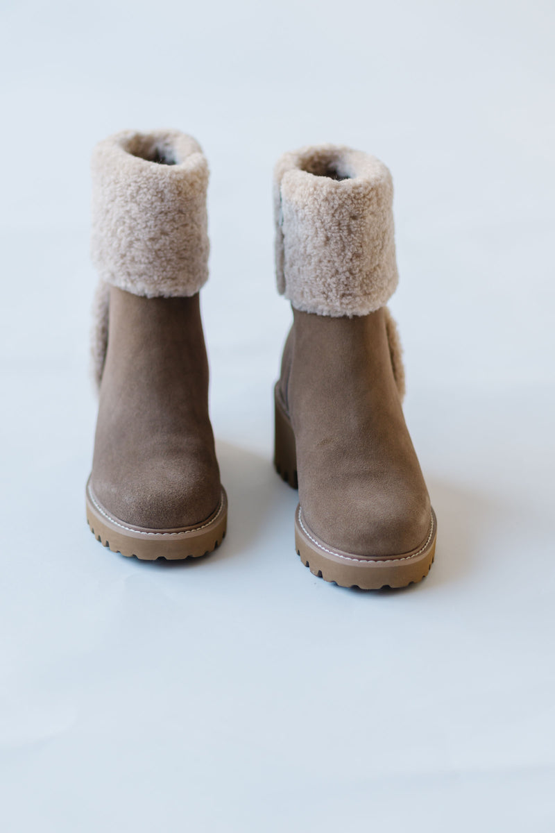 Dolce Vita: Hug H2O Boots in Mushroom Suede