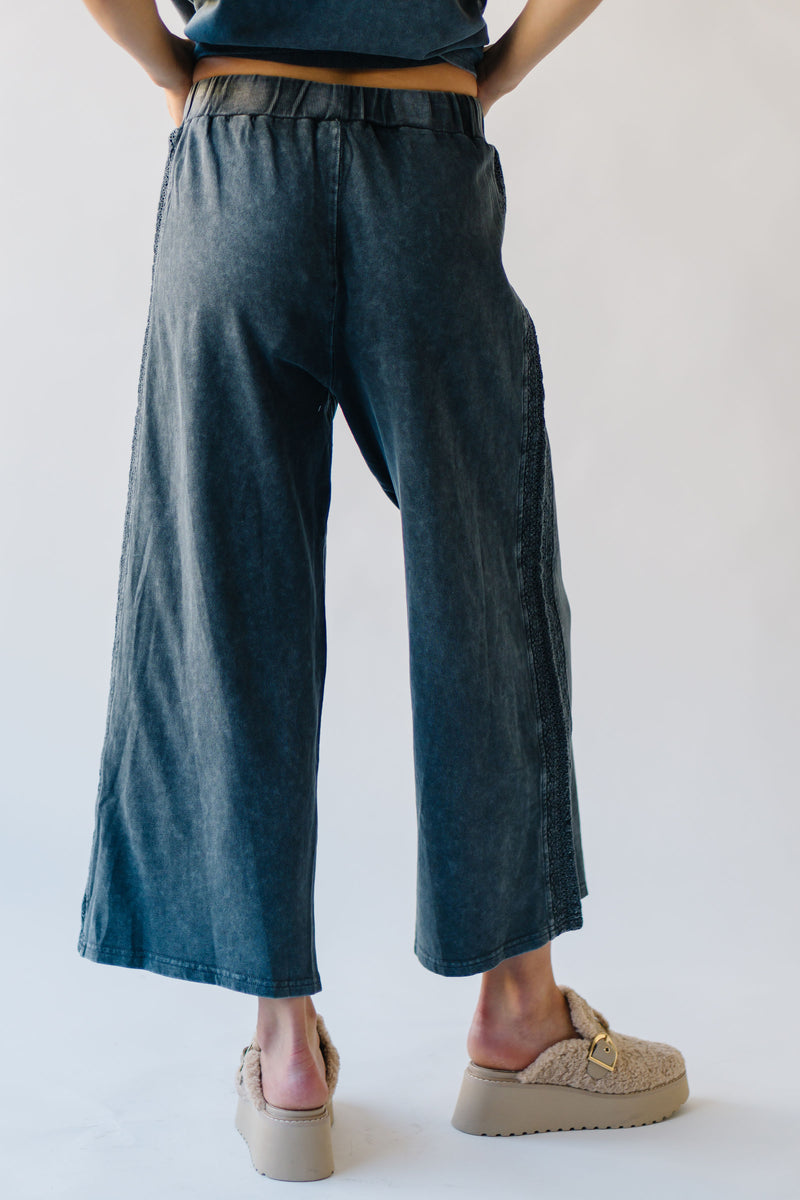 The Allen Mineral Washed Knit Pant in Black