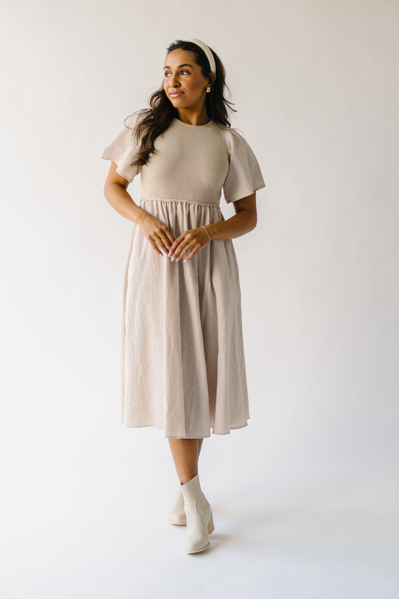 The Purvis Knit Midi Dress in Natural