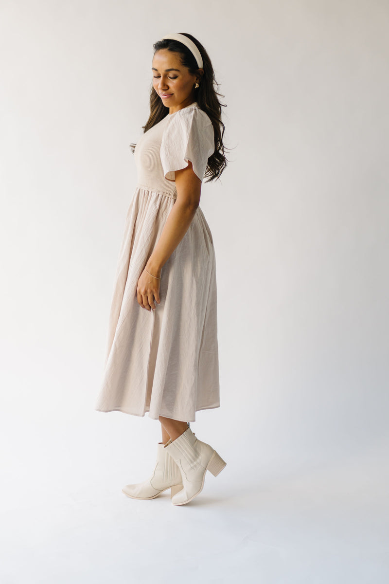 The Purvis Knit Midi Dress in Natural