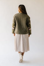 The Brisco Floral Patterned Jacket in Olive