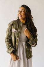 The Brisco Floral Patterned Jacket in Olive