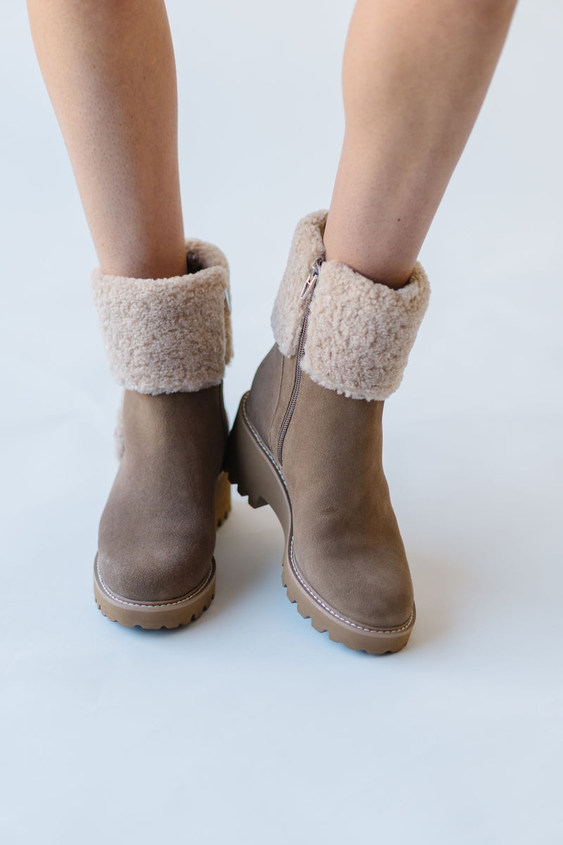 Dolce Vita: Hug H2O Boots in Mushroom Suede