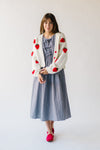 The Renshaw Strawberry Detail Cardigan in Ivory