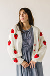 The Renshaw Strawberry Detail Cardigan in Ivory