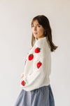 The Renshaw Strawberry Detail Cardigan in Ivory