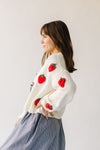 The Renshaw Strawberry Detail Cardigan in Ivory