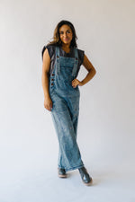 The Dina Wide Leg Overall in Blue Denim