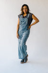 The Dina Wide Leg Overall in Blue Denim