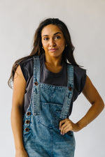 The Dina Wide Leg Overall in Blue Denim