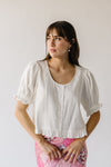 The Landerkin Ruffle Button-Up Blouse in Cream