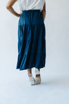 The Finnigan Embroidered Linen Maxi Skirt in Dark Navy