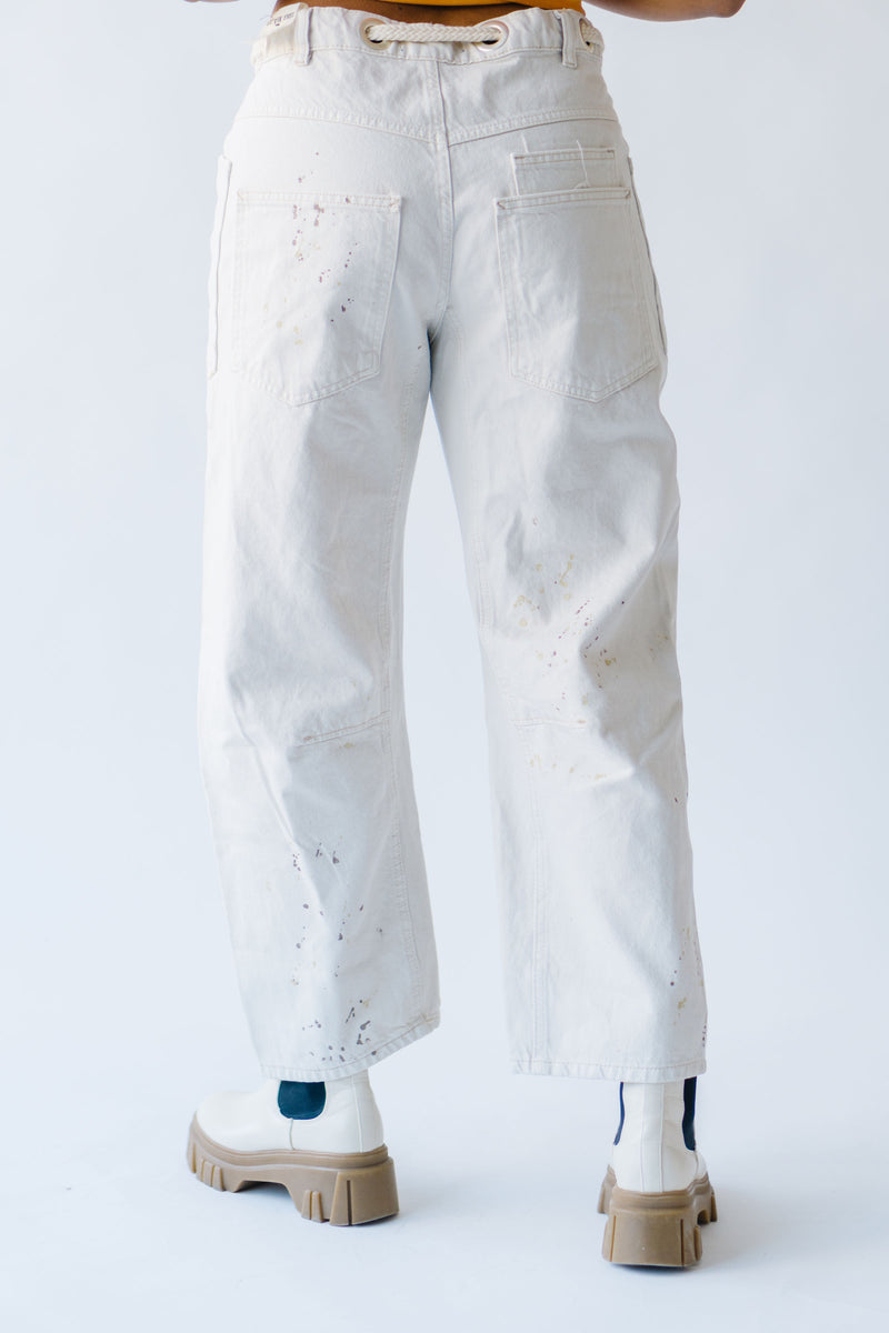 Free People: We The Free Moxie Pull-On Barrel Jeans in White