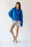 The Riggs Button-Down Sweater in Royal Blue