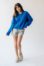 The Riggs Button-Down Sweater in Royal Blue