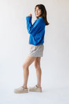 The Leonard Floral Lounge Short in Blue Combo