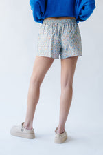 The Leonard Floral Lounge Short in Blue Combo