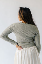 The Darnell Knit Wavy Cardigan in Light Olive