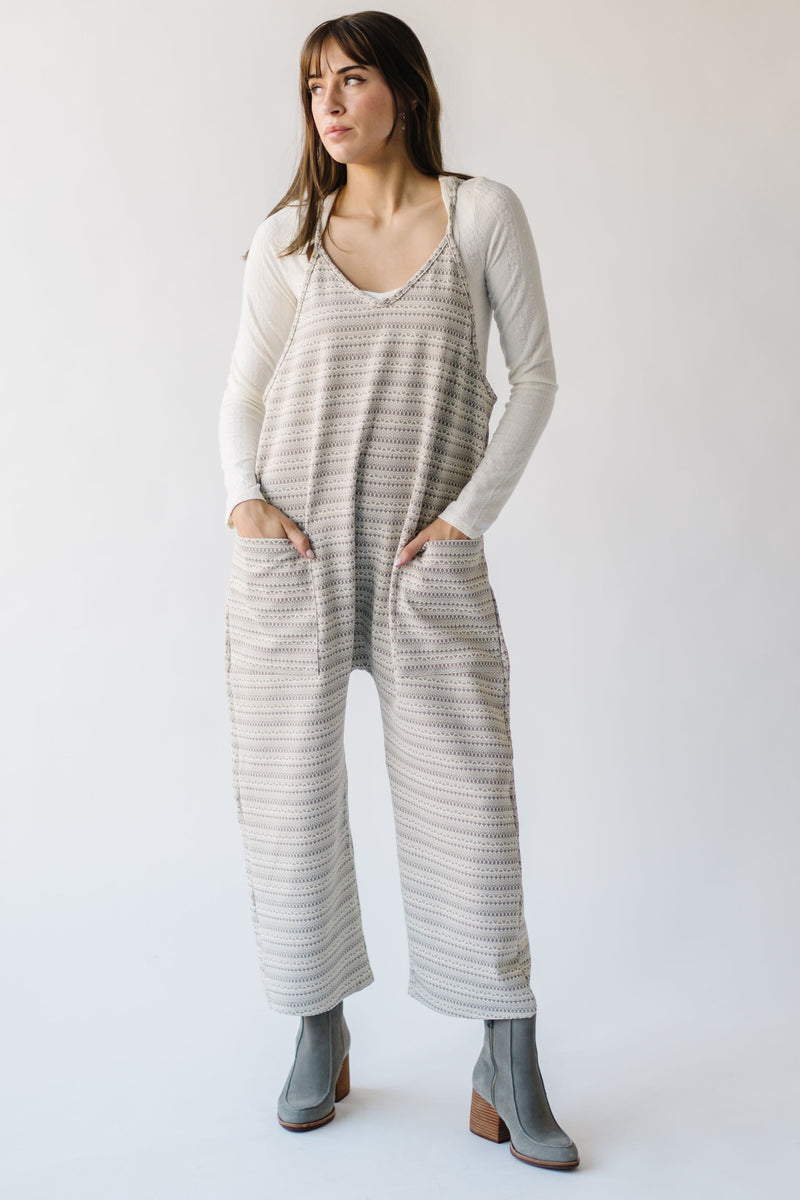 The Biegler Jacquard Knit Overall in Grey