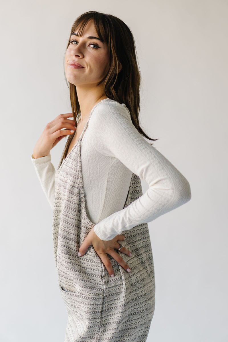 The Biegler Jacquard Knit Overall in Grey