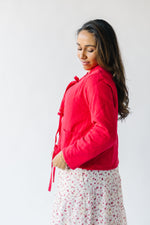 The Trexley Diamond Quilted Jacket in Red