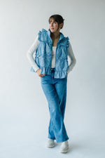 The Gilby Ditsy Floral Vest in Blue