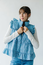 The Gilby Ditsy Floral Vest in Blue