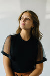 The Scipio Sheer Sleeved Blouse in Black