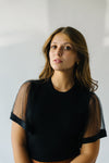 The Scipio Sheer Sleeved Blouse in Black