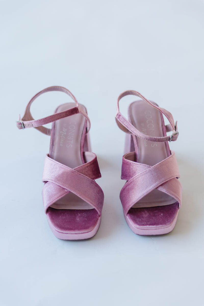 Pink Bow Block Heels with Ankle Strap | Blush Pink | Bridal Shoes |