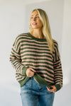 The Marly Striped Knit Sweater in Olive