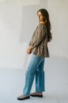The Nakai Brushed Floral Detail Blouse in Taupe