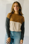 The Goodland Colorblock Sweater in Camel + Charcoal