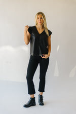 The Hagerstown Ruffle Sleeve Blouse in Black