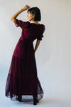 The Northman Glitter Tiered Maxi Dress in Magenta