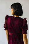 The Northman Glitter Tiered Maxi Dress in Magenta