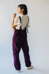 Free People: High Roller Cord Jumpsuit in Italian Plum