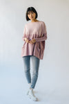 The Strike Casual Pocket Sweater in Dusty Pink + Dusty Rose