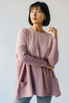 The Strike Casual Pocket Sweater in Dusty Pink + Dusty Rose