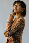 The Varla Patterned Coat in Deep Coral
