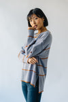 The Borden Striped Sweater in Blue + Tan