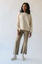 The Kimery Abstract Patterned Sweater in Cream